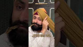 Turban Tutorial- Patiala Shahi Pagg 3rd Turn Pinch Detail | Mann Khudh