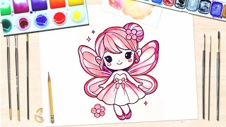 How to Draw a Fairy Princess || Princess Drawing Easy + Coloring