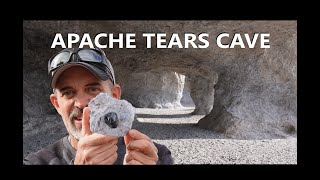 Searching Caves For Apache Tears Obsidian Crystal Gemstones - Rockhounding Superior Arizona