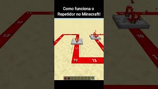 Como funcionam os Repetidores no Minecraft! #shorts  #minecraft #professorminecraft #redstone