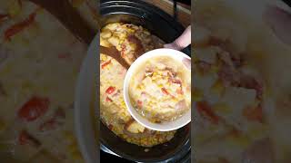 ITS THE BEST AND THE EASIEST! CORN CHOWDER #shortsvideo #shorts #food #how