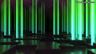 VJ LOOP 107 - 4K - 30 min - LIVE BACKGROUND - Metallic Blocks with Cyan & Green Rays