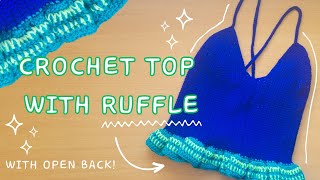 Crochet Ruffle Top | Easy Crochet Crop Top | Free Pattern