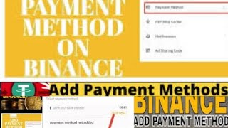 How to add payment method on binance