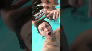 Cast Of Spider-Man No Way Home Having Fun In The Pool | Celebrity Moments #Shorts #Tomholland