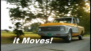 72 Chevy LS swap part 28 - it moves!!