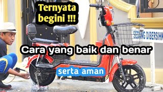 Cara cuci sepeda listrik yang baik dan benar serta aman