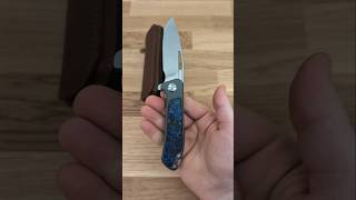 Orca 2.0 Frame Lock Flipper with Blue TechnoCarbo Inlay (Serial #43) - M390 by Arno Bernard Sr.