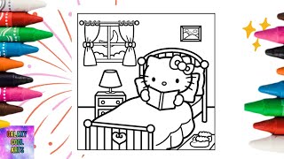 Hello Kitty Coloring Pages #art #drawing #kitty #kitten