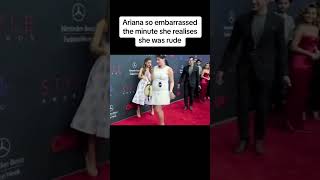 Ariana Grande shy moment when she reliazed #arianagrande #shorts #famousshorts #fyp #celebrity