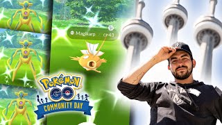 TOO MANY SHINIES! *MAGIKARP COMMUNITY DAY* IN TORONTO! (Pokémon Go)