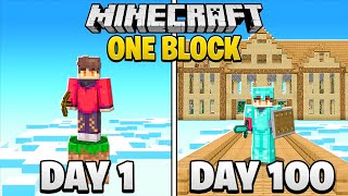 I Survived 100 Days on One Minecraft Block