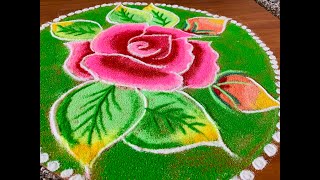 Makar Sankranti Special Rangoli| Makar Sankranti flower Rangoli 2021| pongal rangoli