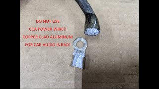 DO NOT USE CCA Power Wire - Copper Clad Aluminum