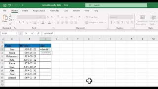 How to Calculate age from birthday in Excel | Age from Birthday |