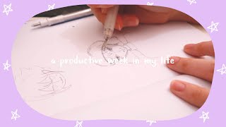 👩‍🎨 A PRODUCTIVE WEEK IN MY LIFE - Freelance Works, DTIYS, Filming & Editing Video 🎨 | JAPOBS