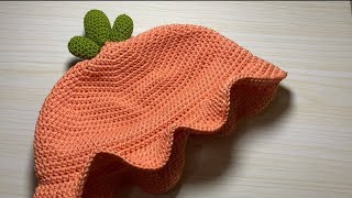 Crochet Orange Carrot Bucket Hat || Crochet Anne