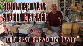 Southern Italy street market #2 "The best bread in Italy"