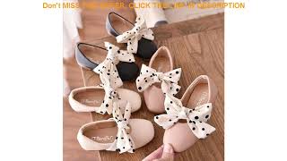 Slide Children Casual Shoes New Fashion Kids Princess  Girls Bowtie Cute Autume Flats Sweet   Leath