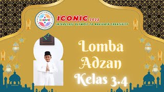 ICONIC 2023 | LOMBA ADZAN KELAS 3.4