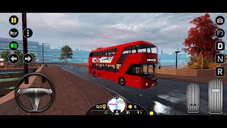 Driving on Rainy Evening in London | Bus Simulator 2023 | Android Gameplay