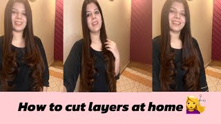 How to cut layers haircut at home 💇‍♀️ | Butterfly cut with easy and simple method🦋| #haircut #viral