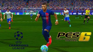 #psg vs #barcelona | CHAMPIONS LEAGUE | PES 6 THE DEN PATCH | MUCHOS GOLES!!!