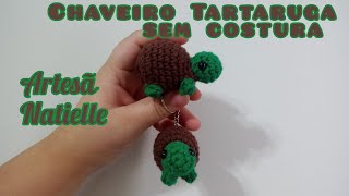 Tartaruga amigurumi chaveiro sem costura