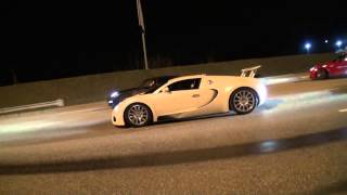 Bugatti Veyron on Russian Highway vs Supersportcars