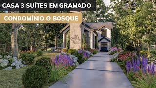 Casa 3 suítes no Condomínio O Bosque em Gramado - Imobiliária Moura & Cruz