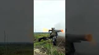 Russian combatant using a 9M113 Konkurs ATGM