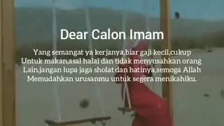 Puisi untuk calon imam.