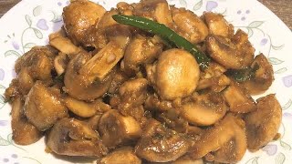 chilli garlic mushroom | sauteed garlic mushrooms | spicy garlic mushrooms| quick mushroom recipe