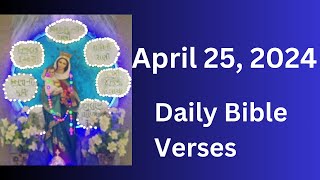 April 25 Daily Bible Verses, Verse of the day, todays verse 2024