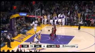 Kobe to Blake to Johnson for the BIG fastbreak dunk