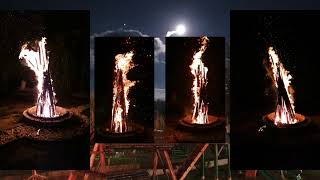 Foc de tabara / Camp fire (slow motion vs normal vs super slow motion)