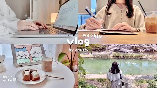 my productive weekly vlog👩🏻‍💼 work, cooking, go out, Yangnyeom chicken, home cafe☕️