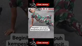 Gerakan untuk mengecil kan perut ala komando #tips #mengecilkanperutbuncit #tentara #trending #fyp