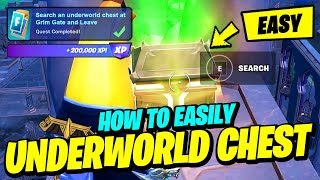 How to EASILY Search an Underworld Chest at Grim Gate and Leave without taking damage Fortnite Quest