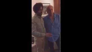 Satinder Sartaaj at mahesh bhatt's home in mumbai