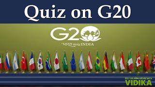 Quiz on G20 | G20 Summit 2023 MCQ | Quiz on The Group of Twenty (G20) | G20 | GK Olympiad