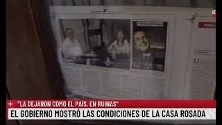 La casa Rosada en Ruinas, asi la dejo el Gobierno saliente 18/12/2023