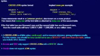 SQL 118 JOIN, CROSS JOIN or Cartesian Join