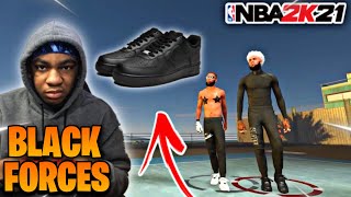 I PUT BLACK AIR FORCES ON MY PLAYER AND THIS IS HOW IT WENT!! BLACK AIR FORCE ACTIVITY!!