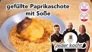 Jeder kocht - gefüllte Paprikaschote mit Soße