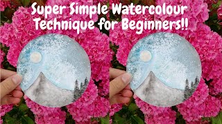 5 TIPS YOU NEED TO KNOW TO IMPROVE YOUR WATERCOLOUR PAINTINGS!! Galaxy Moon Shines On the Mountain