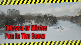 Odessa Ukraine In Winter | Fun Times In The Snow By Drone