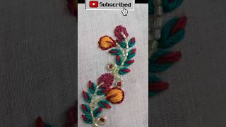 Flower designs work hand embroidery design hand work kadhai #hand #embroidery #jrhandwork #handwork