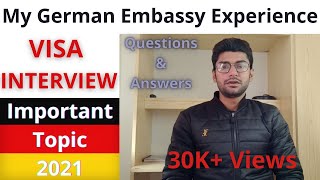 German Embassy Visa Interview || Questions & Answers|| Urdu/Hindi