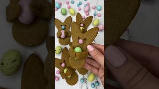 Gingerbread man to Easter bunny 🐰🤎 #baking #gingerbread #easterbaking #bakinghacks #shortsfeed